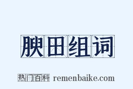 腴田组词是什么意思的图片